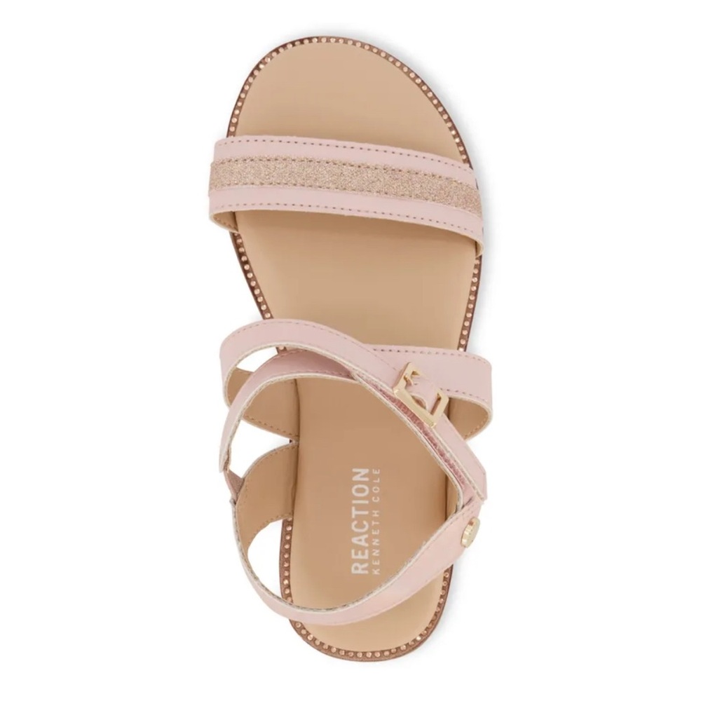 Kenneth Cole New York Little Girls Metallic Glitter Dress Sandals size US 1 - Picture 2 of 7
